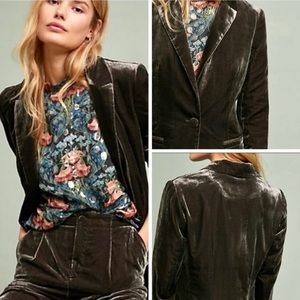 Anthropologie ett:twa Velvet Blazer